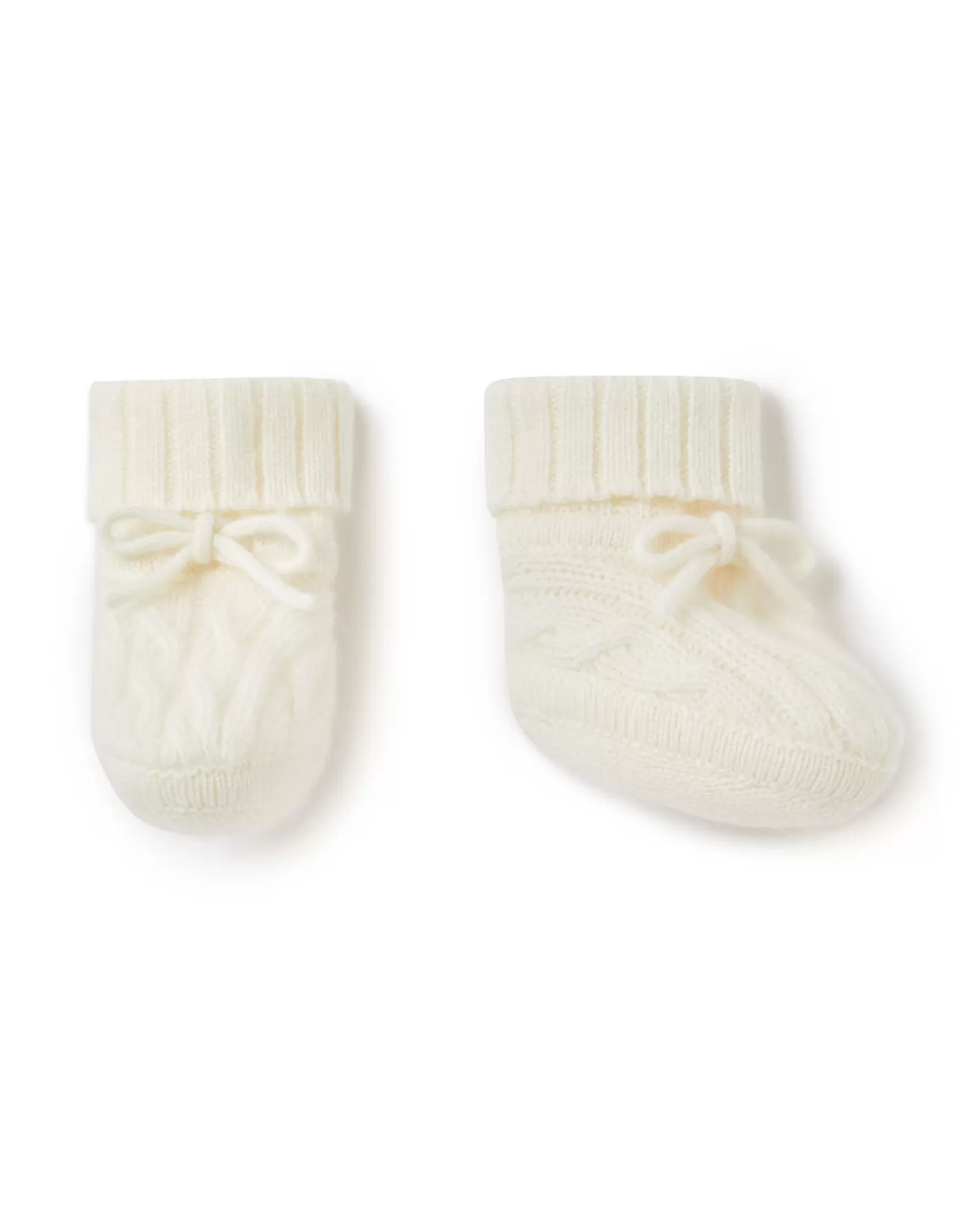 N.Peal Cable Cashmere Booties* Baby