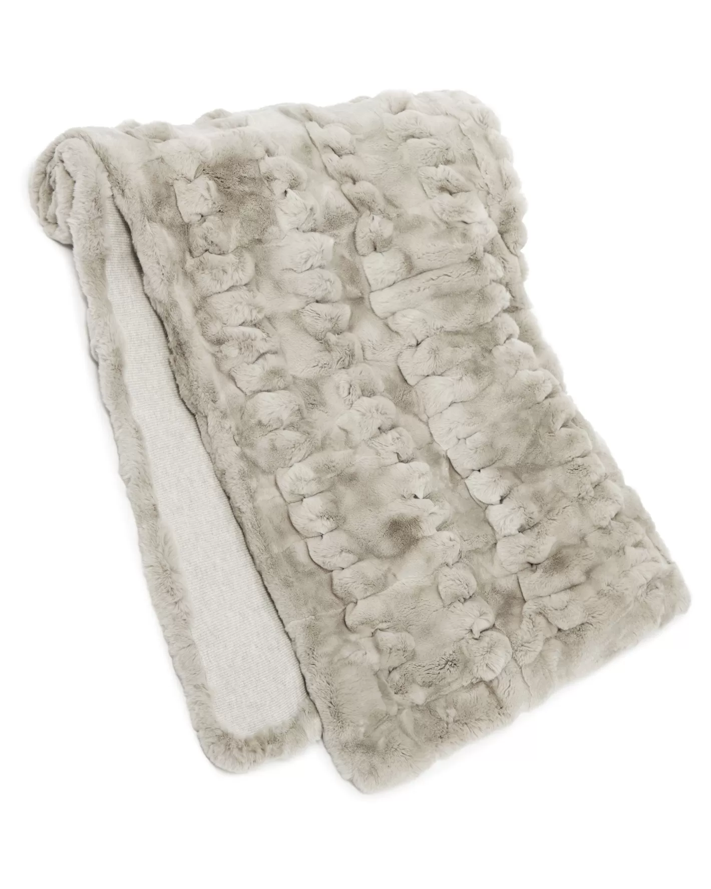 N.Peal Knitted Fur Blanket*Women Homeware | Homeware