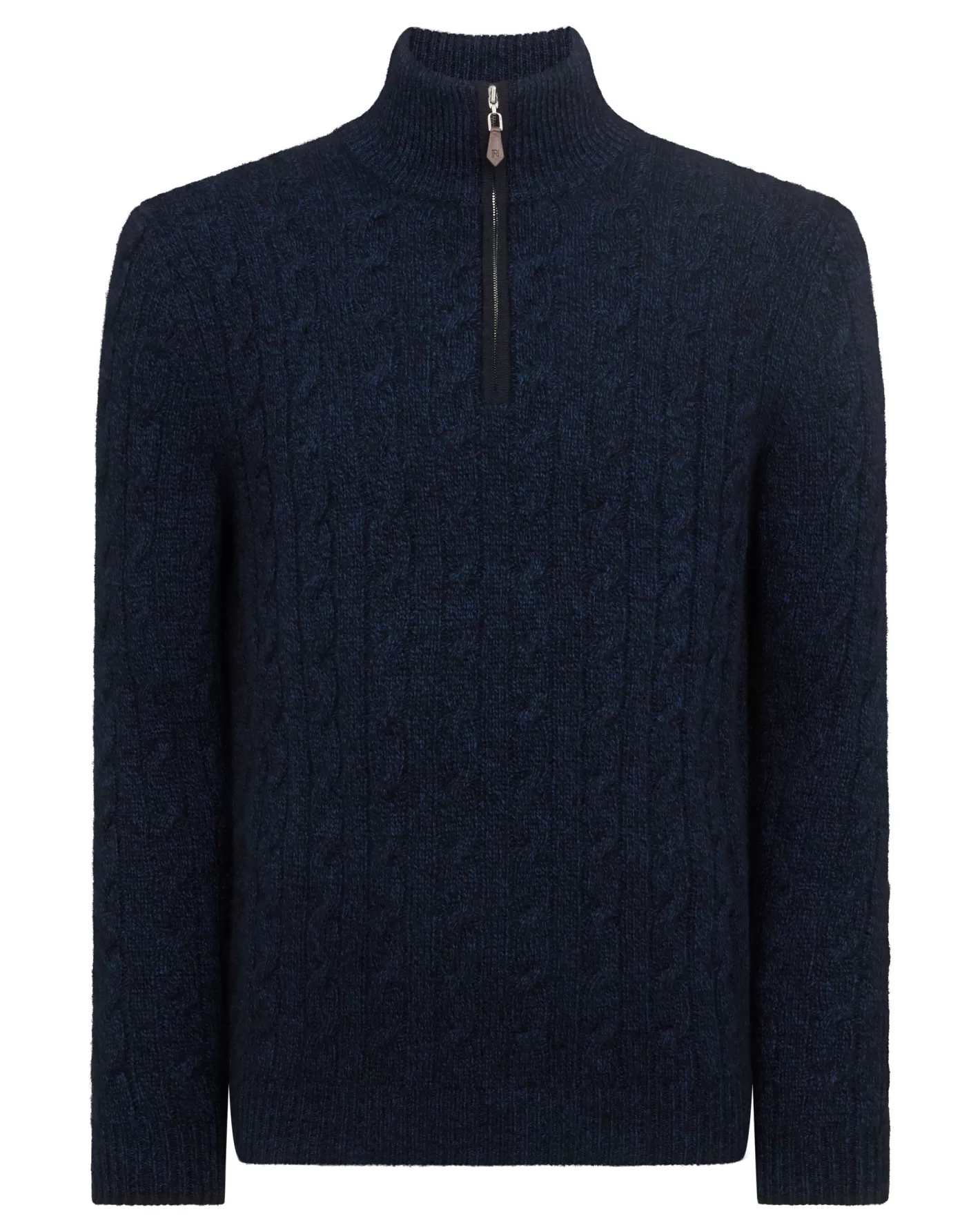 N.Peal Men's Albemarle Cable Half Zip Cashmere Sweater*Women Navy | Navy