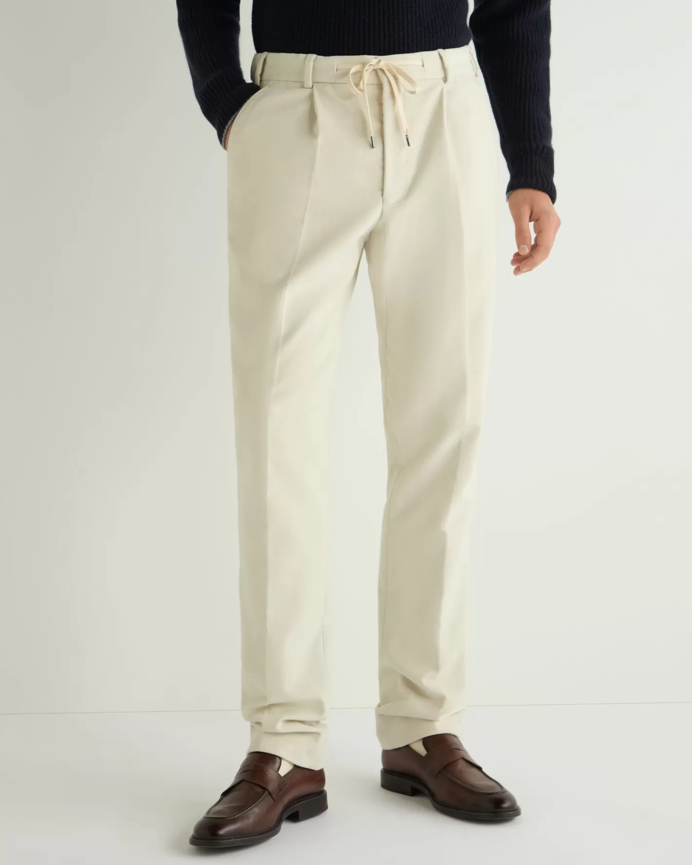 N.Peal Men's Atrani Moleskin Pants*Women White | White