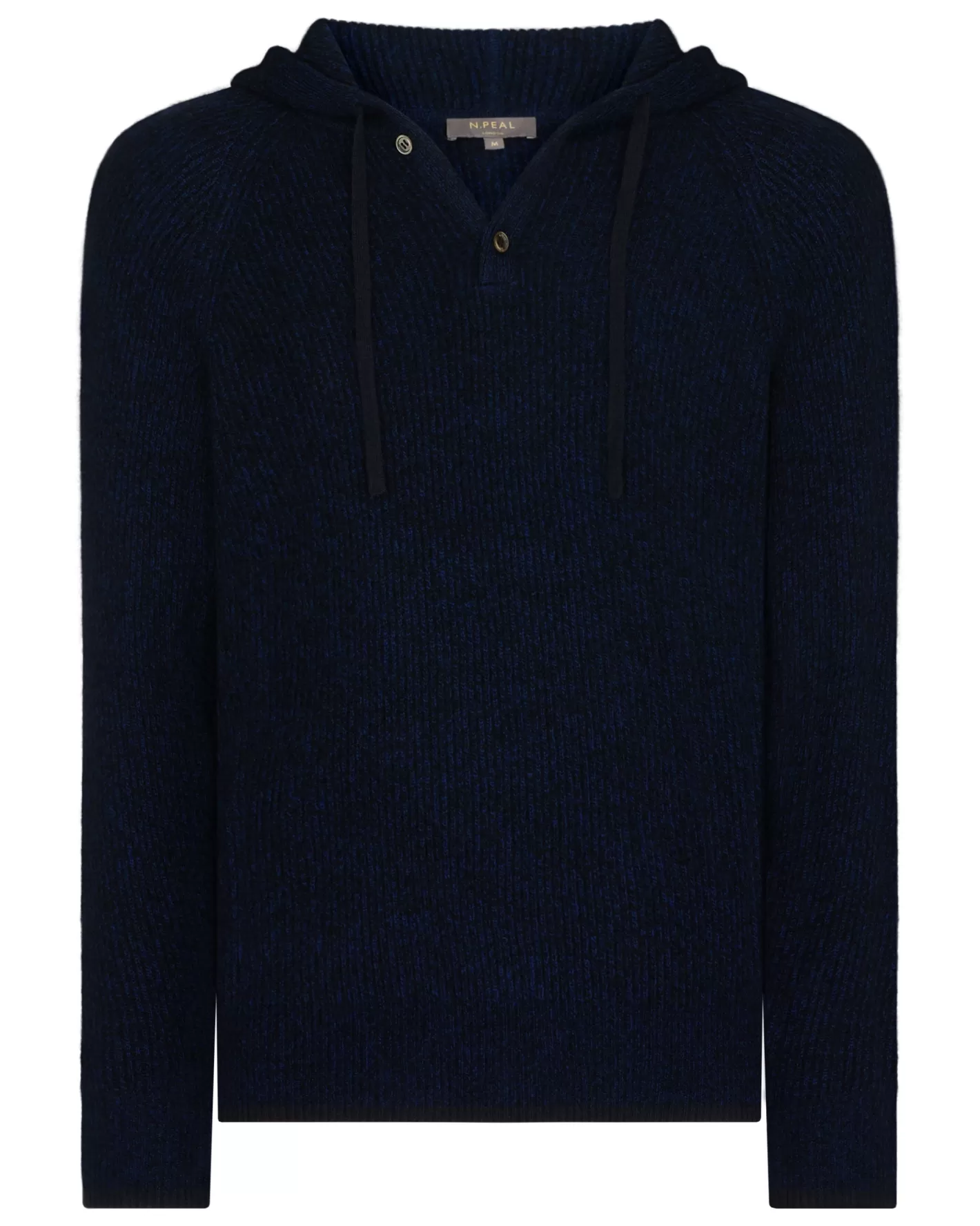 N.Peal Men's Balham Rib Hooded Cashmere Sweater*Women Navy | Navy