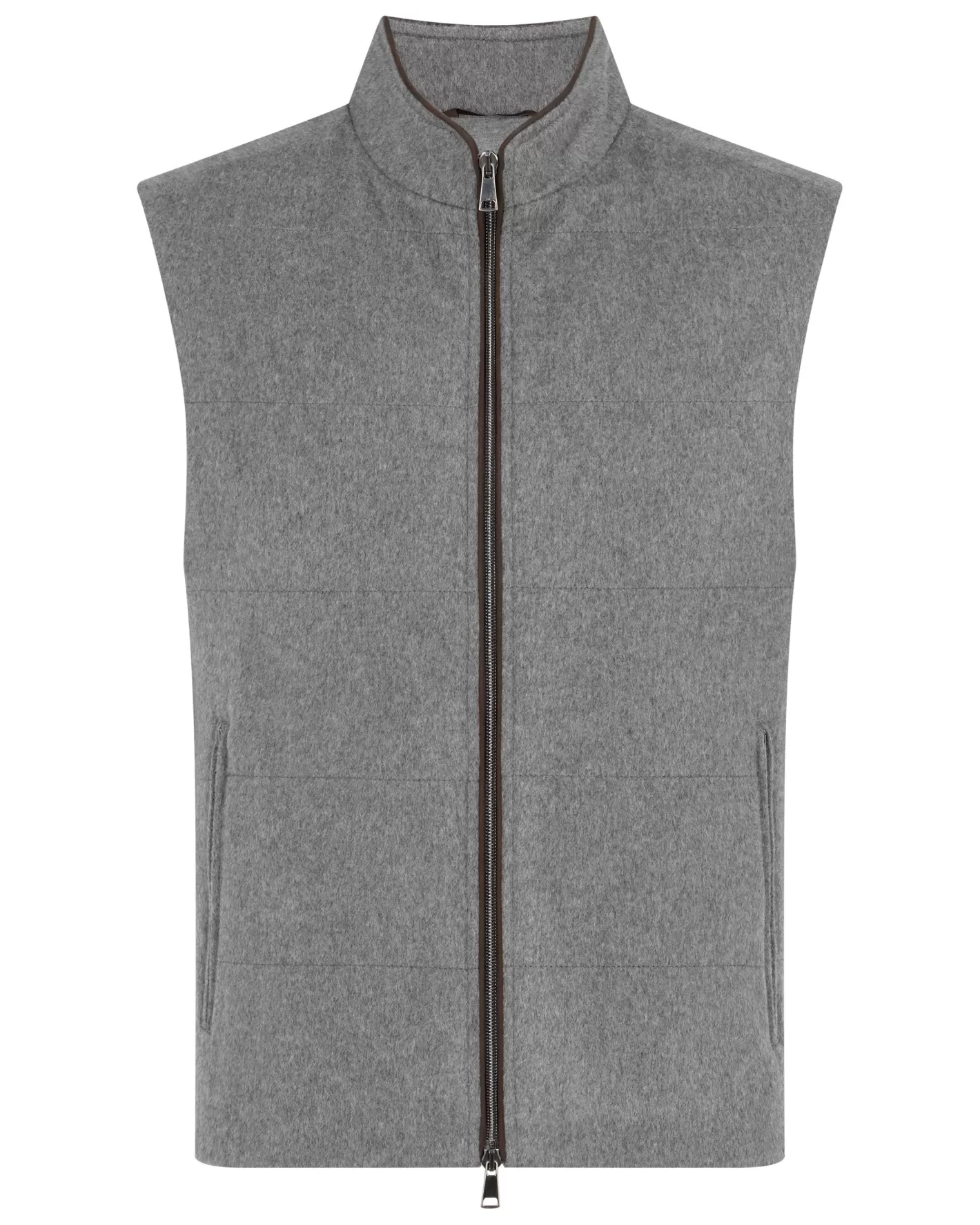 N.Peal Men's Belgravia Cashmere Gilet* Dark Grey | Brooklyn