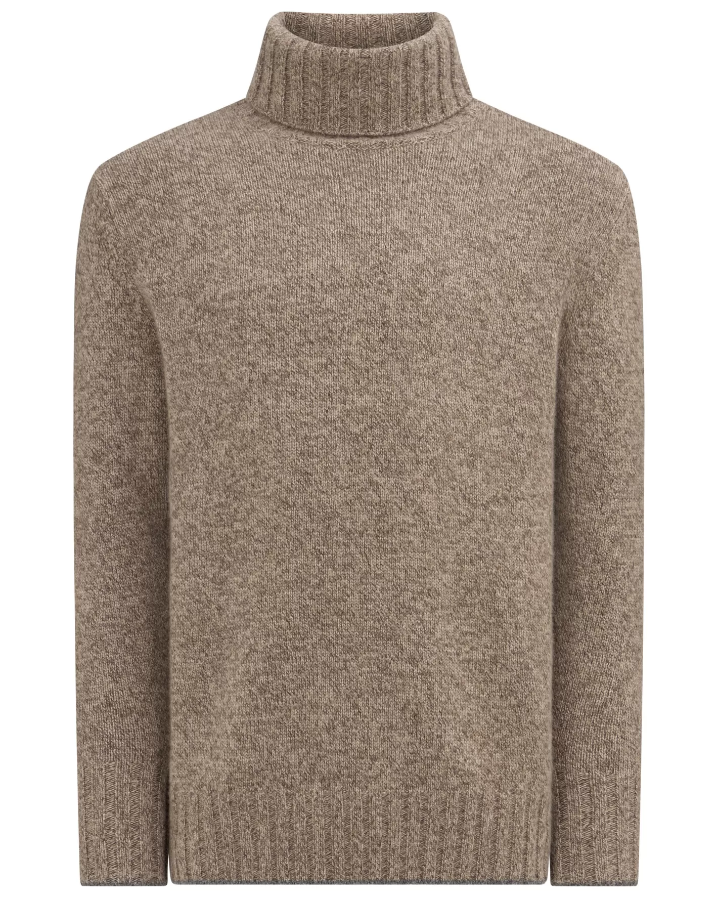 N.Peal Men's Brompton Marl Turtle Neck Cashmere Sweater*Women Natural | Natural