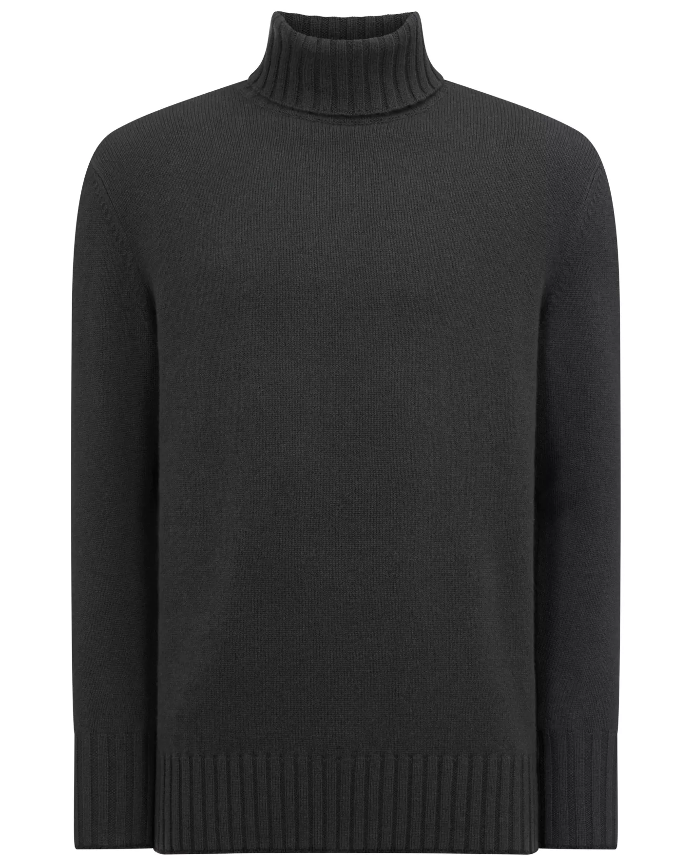 N.Peal Men's Brompton Turtle Neck Cashmere Sweater* Dark Grey | West Village