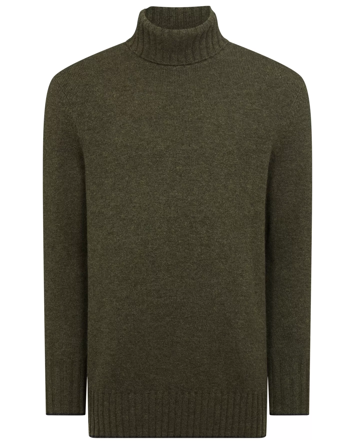 N.Peal Men's Brompton Turtle Neck Cashmere Sweater* Green | Turtle Necks