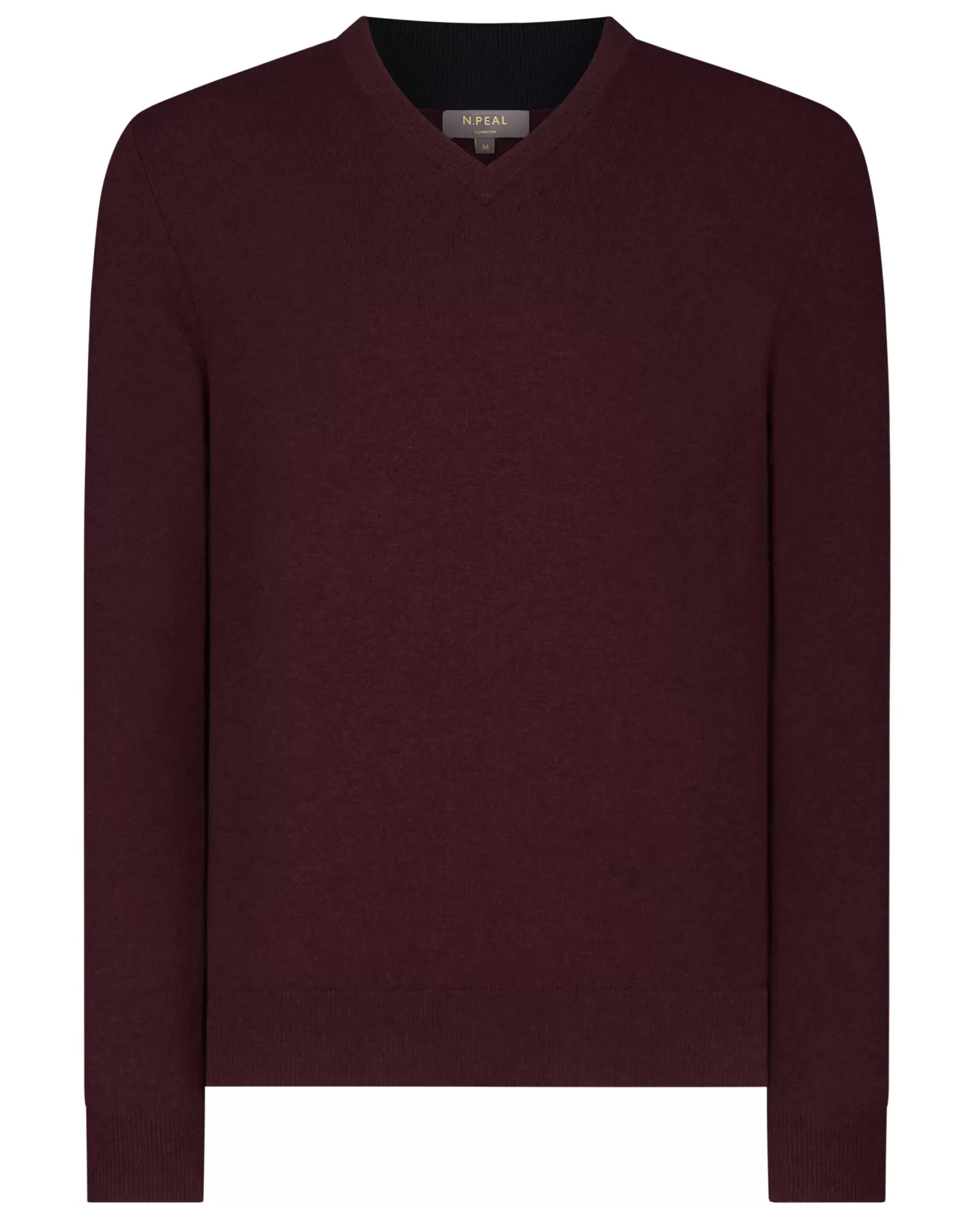 N.Peal Men's Burlington V Neck Cashmere Sweater*Women Classic Cashmere | Red