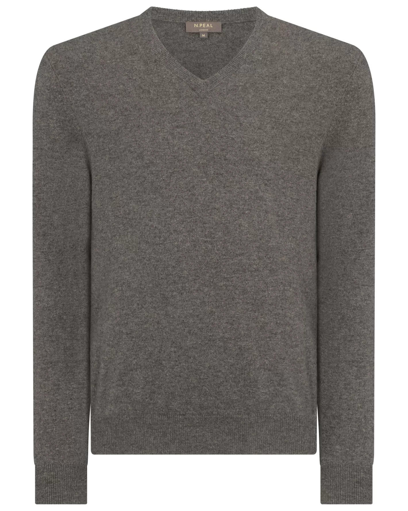 N.Peal Men's Burlington V Neck Cashmere Sweater*Women Natural | Natural