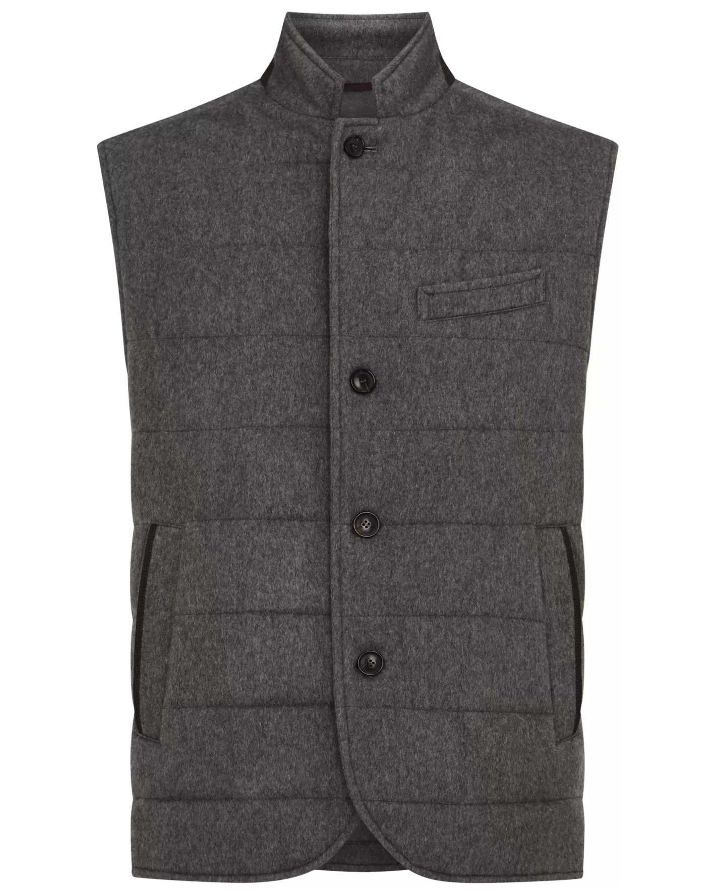 N.Peal Men's Calgary Cashmere Gilet* Dark Grey | West Village