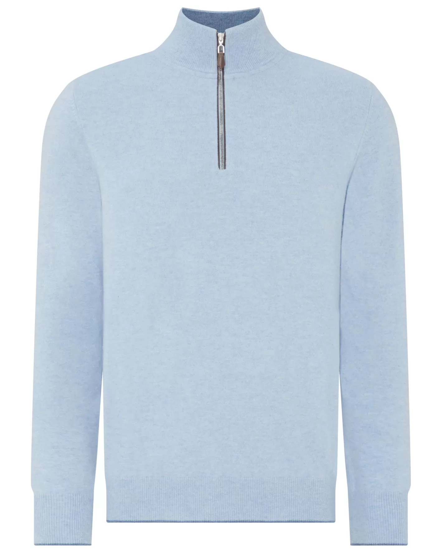 N.Peal Men's Carnaby Half Zip Cashmere Sweater*Women Blue | Blue