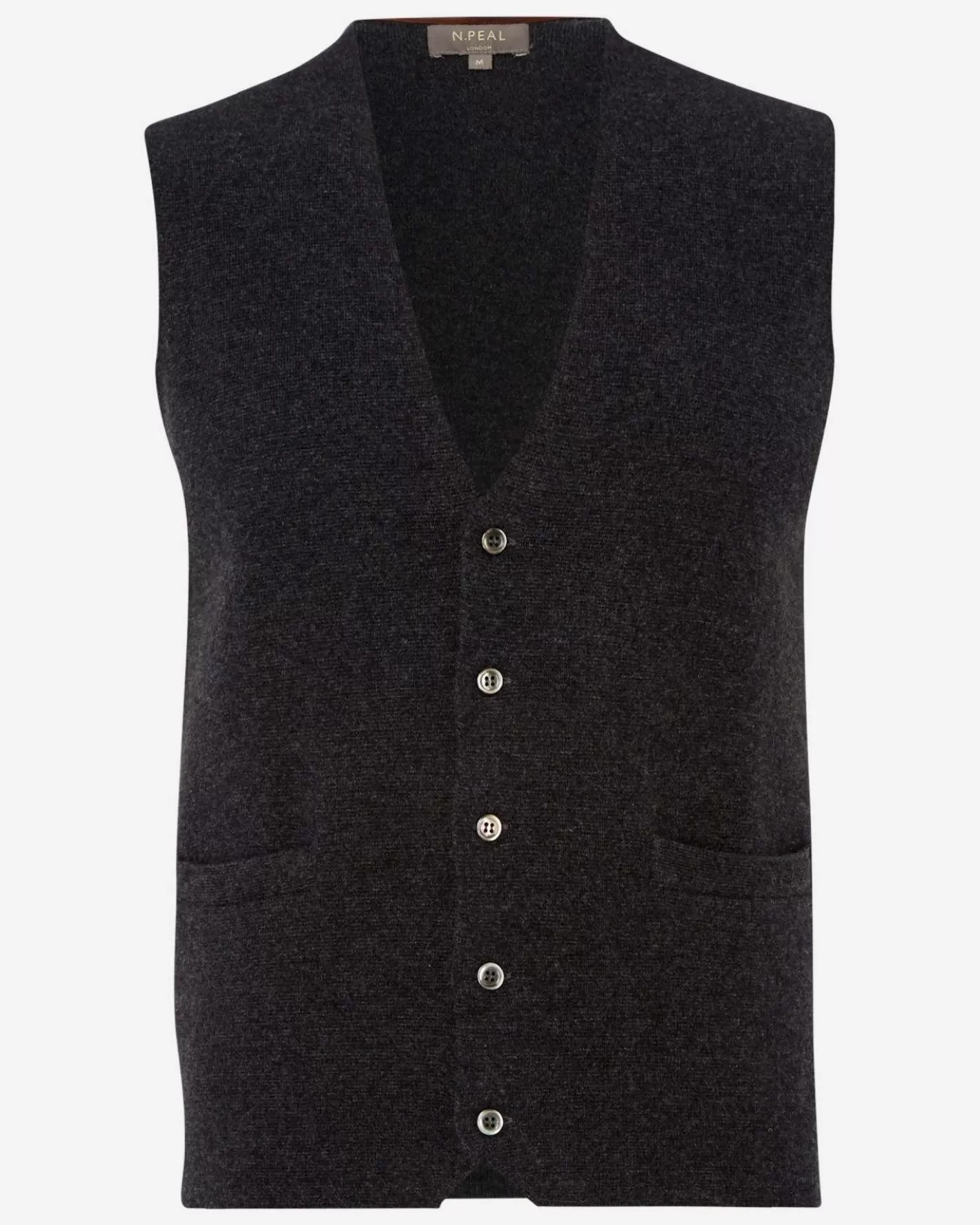 N.Peal Men's Chelsea Cashmere Waistcoat* Dark Grey | Classic Cashmere