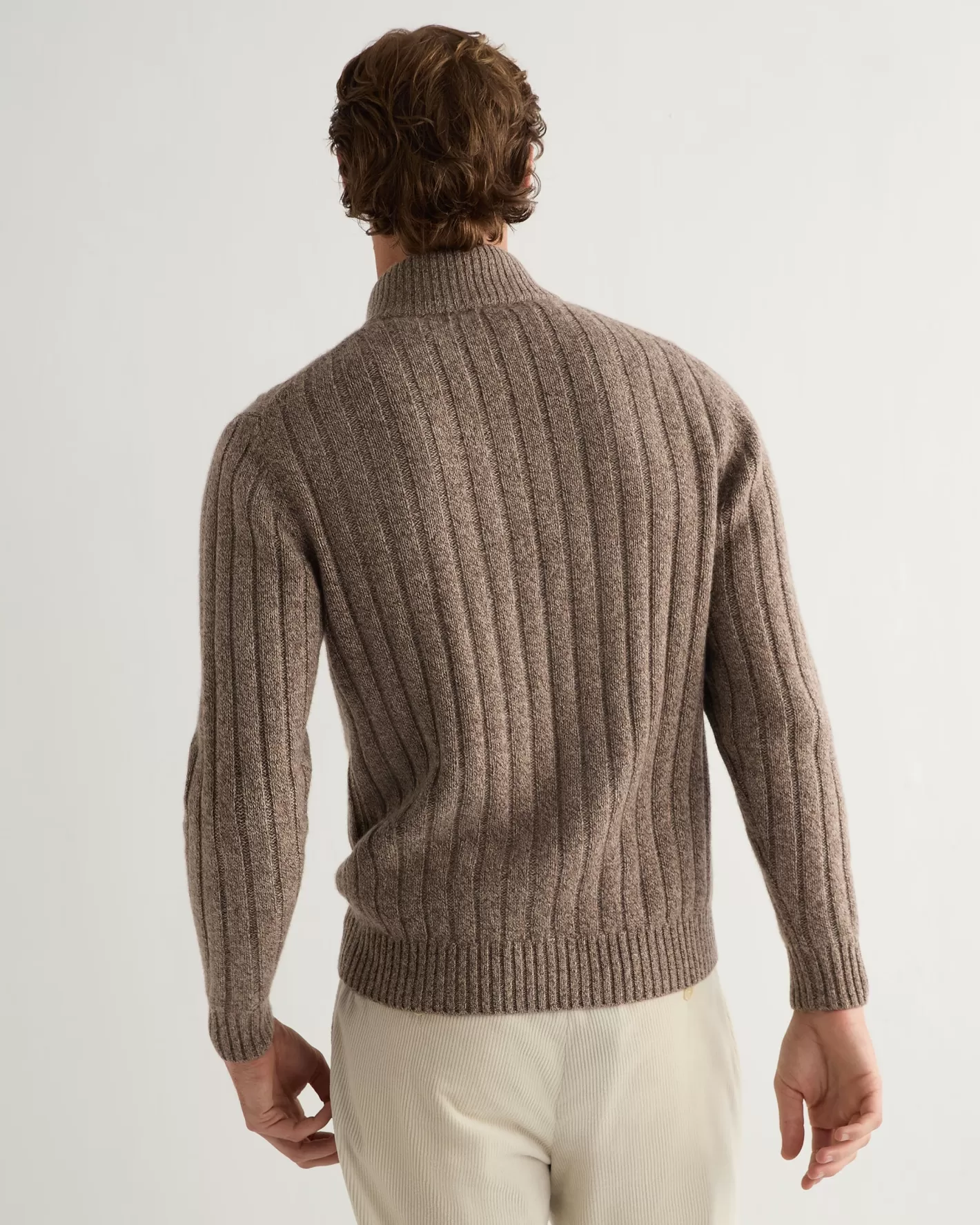 N.Peal Men's Colorado Cable Fur Trim Cashmere Jacket*Women Natural | Natural
