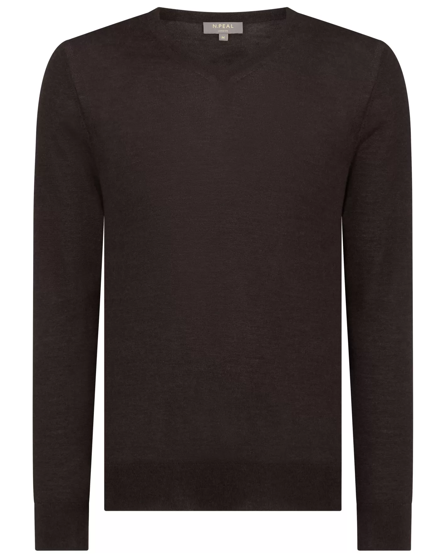 N.Peal Men's Conduit Fine Gauge Cashmere V Neck Sweater*Women Brown | Brown