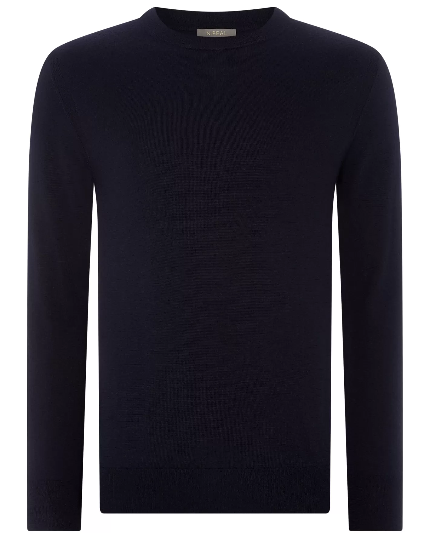 N.Peal Men's Covent Fine Gauge Cashmere Round Neck Sweater*Women Navy | Navy