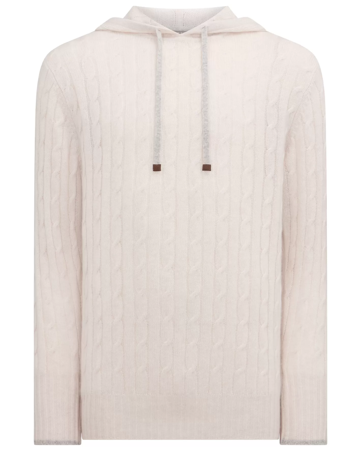 N.Peal Men's Fitzrovia Cable Cashmere Hoodie*Women White | White