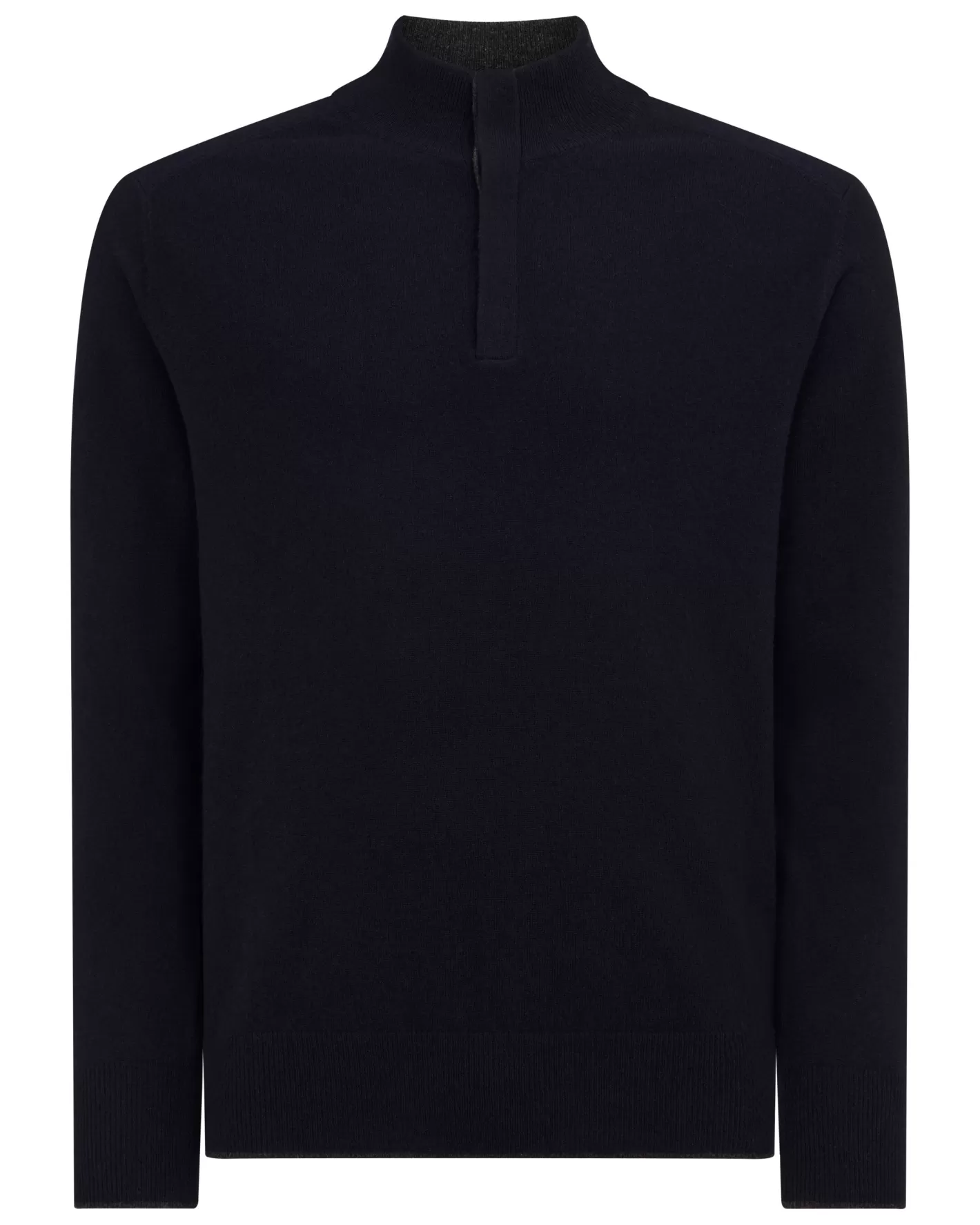 N.Peal Men's Half Button Cashmere Sweater*Women Navy | Navy