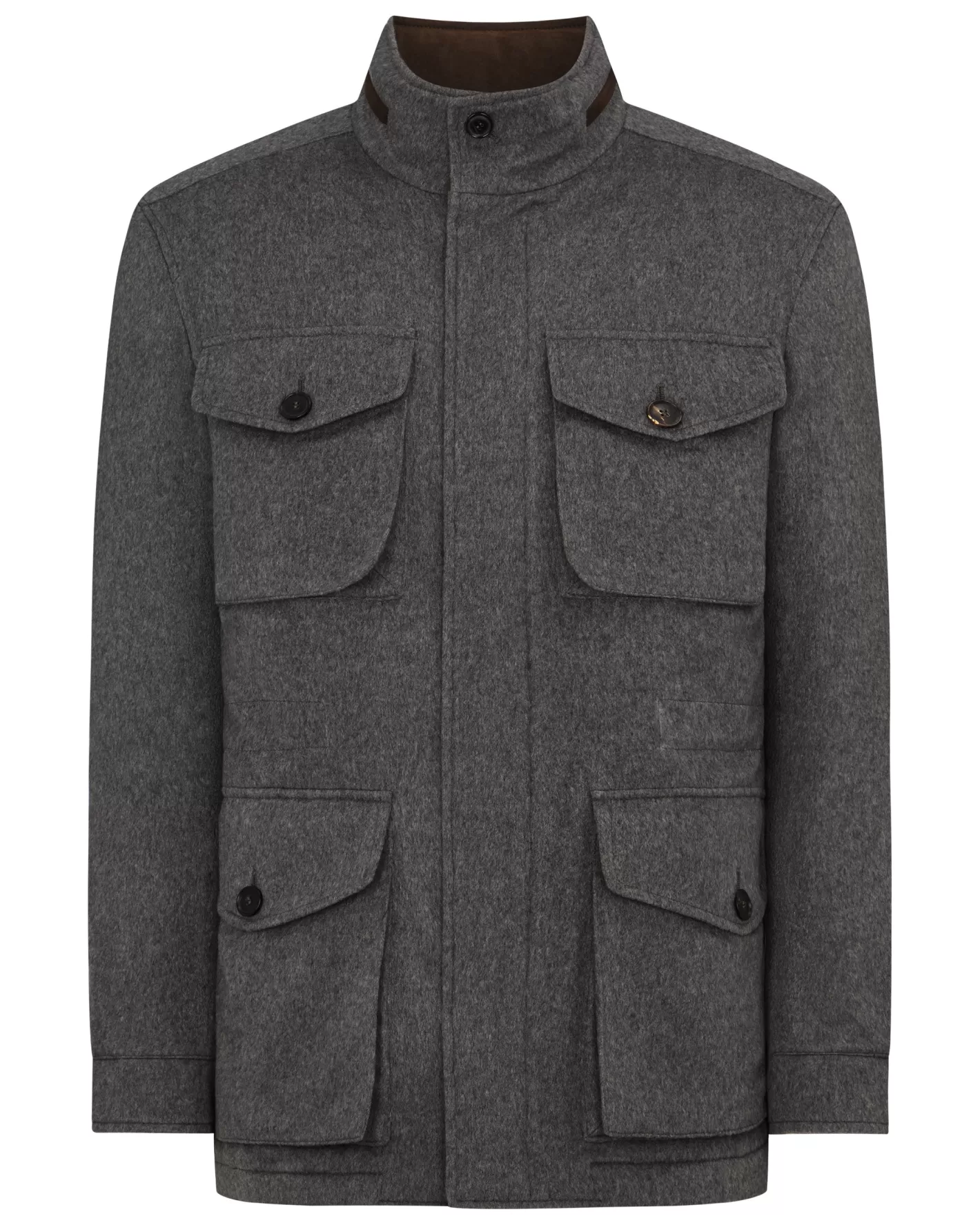 N.Peal Men's Hampton Cashmere Jacket* Dark Grey | West Village