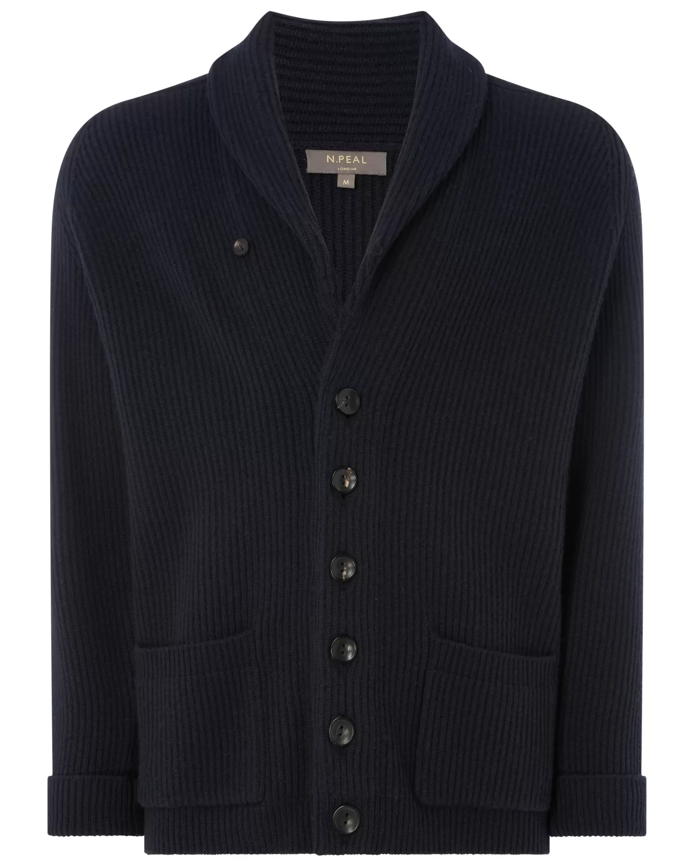 N.Peal Men's Kensington Cashmere Cardigan*Women Navy | Navy