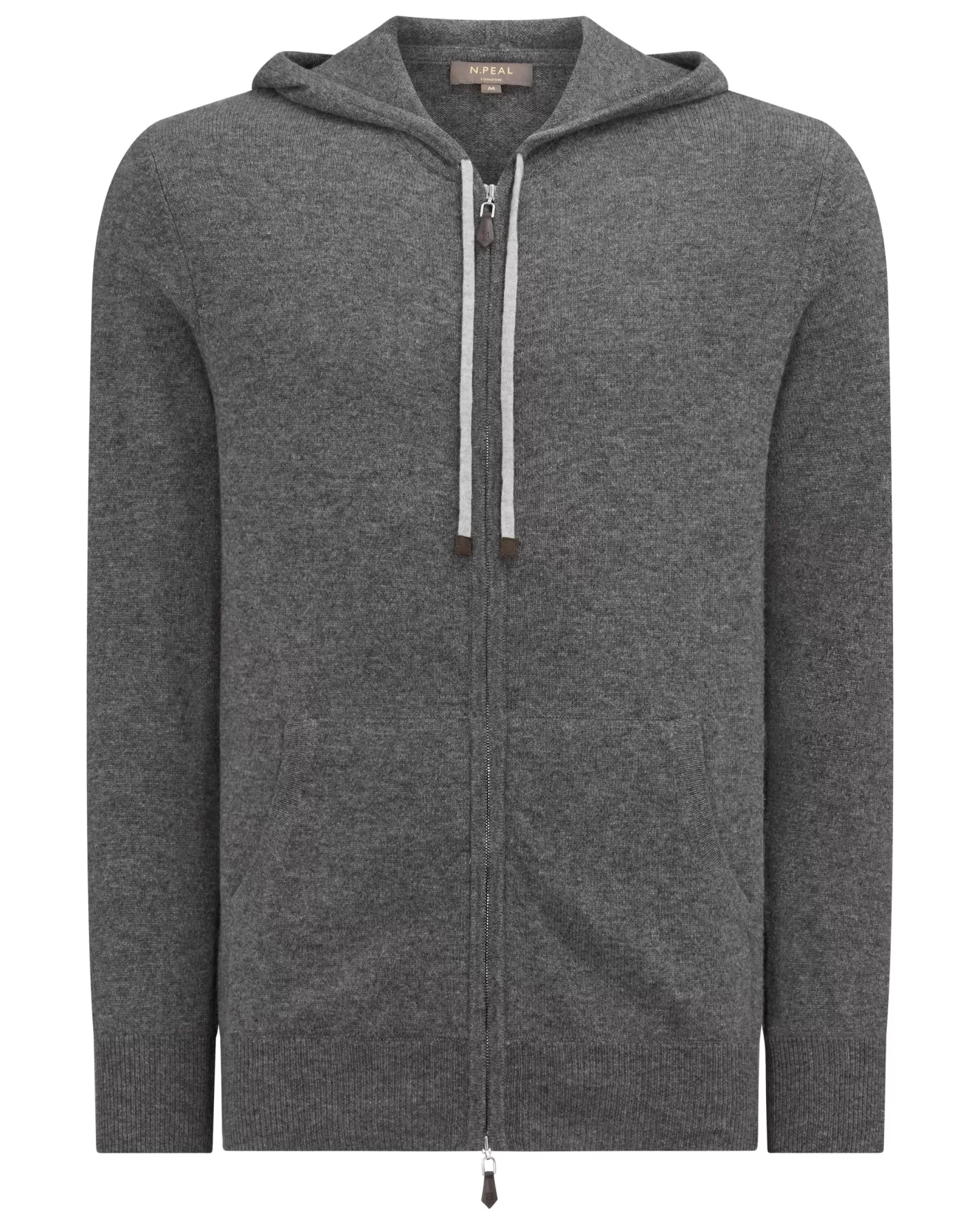 N.Peal Men's Ladbroke Cashmere Hoodie* Dark Grey | Loungewear