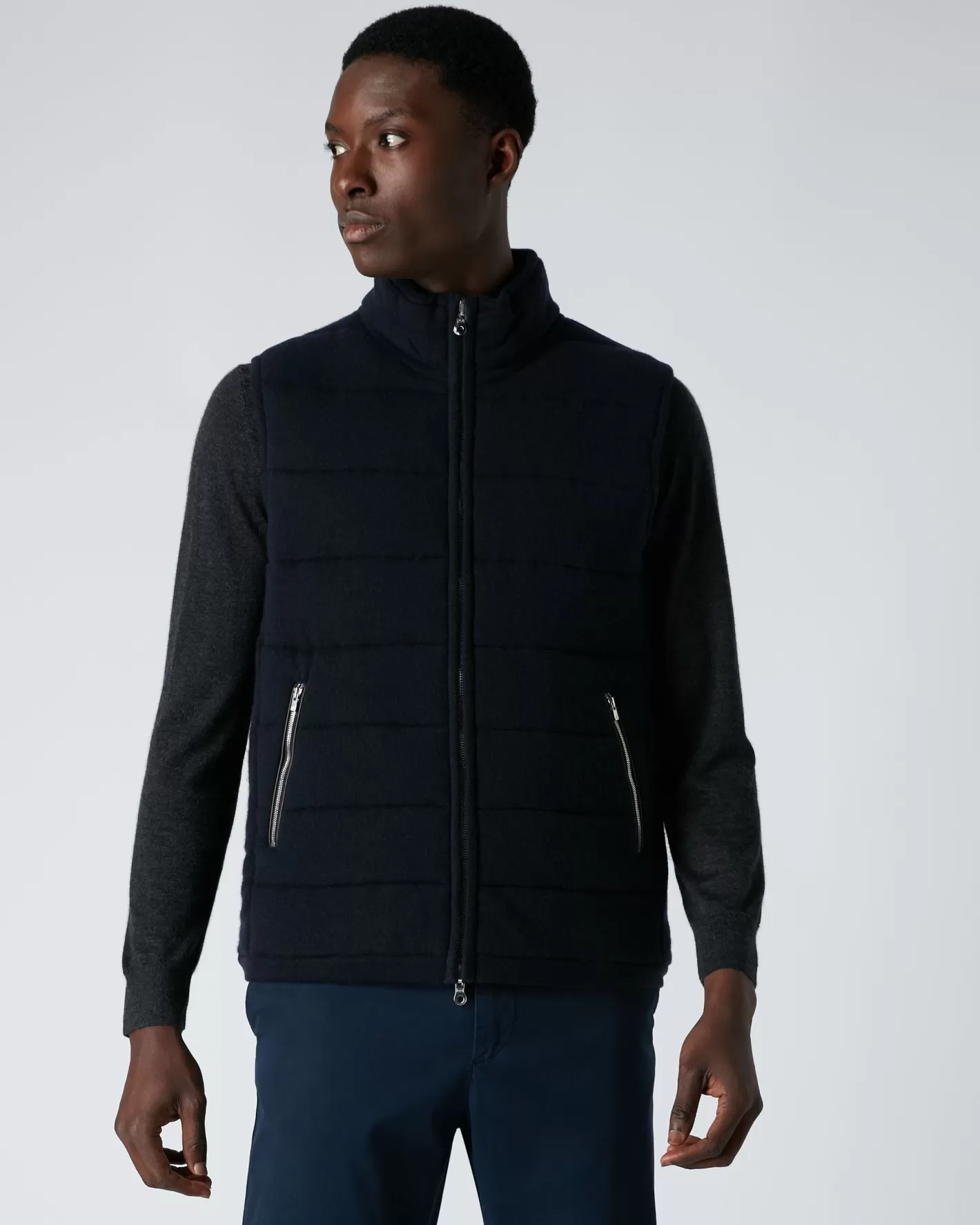 N.Peal Men's Mall Cashmere Gilet*Women Navy | Navy