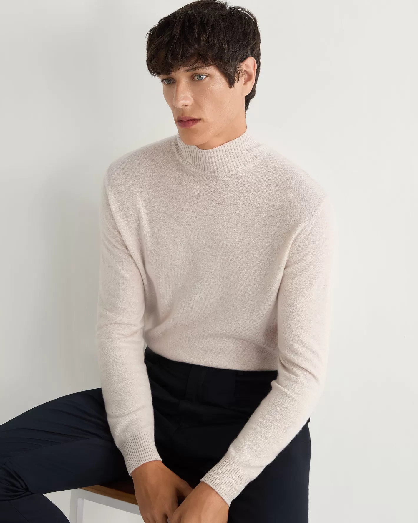 N.Peal Men's Mayfair Turtle Neck Cashmere Sweater*Women White | White