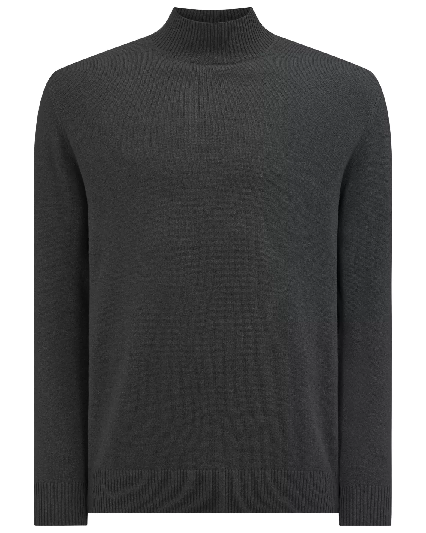 N.Peal Men's Mayfair Turtle Neck Cashmere Sweater* Dark Grey | Classic Cashmere