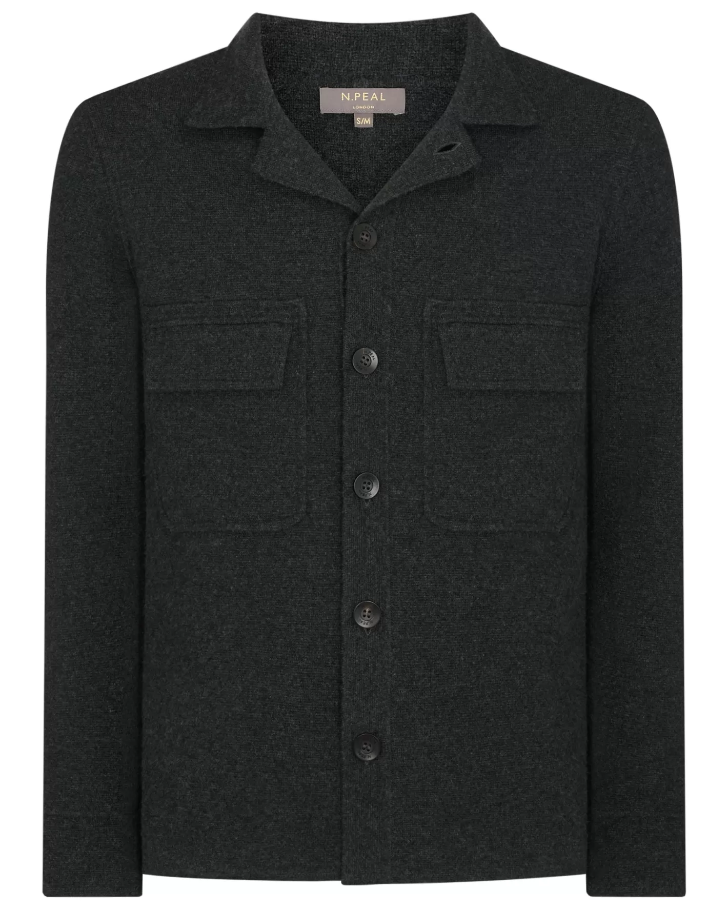 N.Peal Men's Milano Cashmere Overshirt* Dark Grey | Shirts