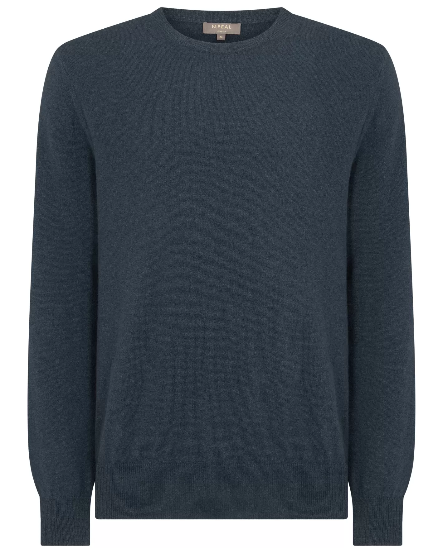 N.Peal Men's Oxford Round Neck Cashmere Sweater*Women Blue | Blue