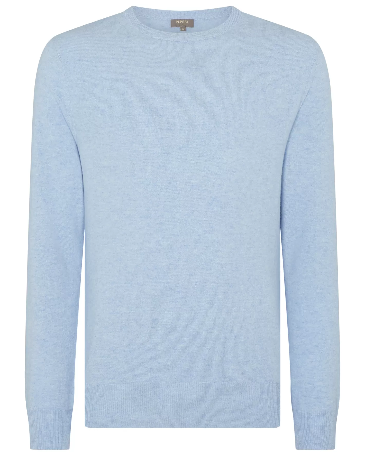 N.Peal Men's Oxford Round Neck Cashmere Sweater*Women Blue | Blue