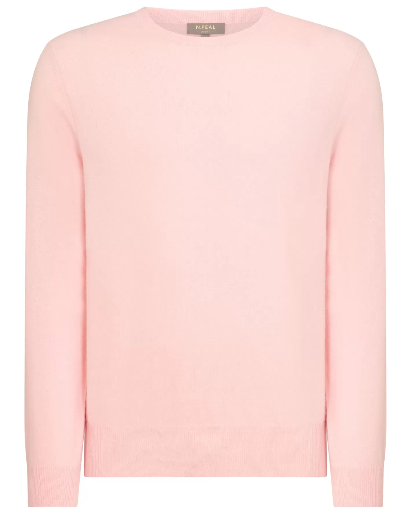 N.Peal Men's Oxford Round Neck Cashmere Sweater*Women Pink | Pink