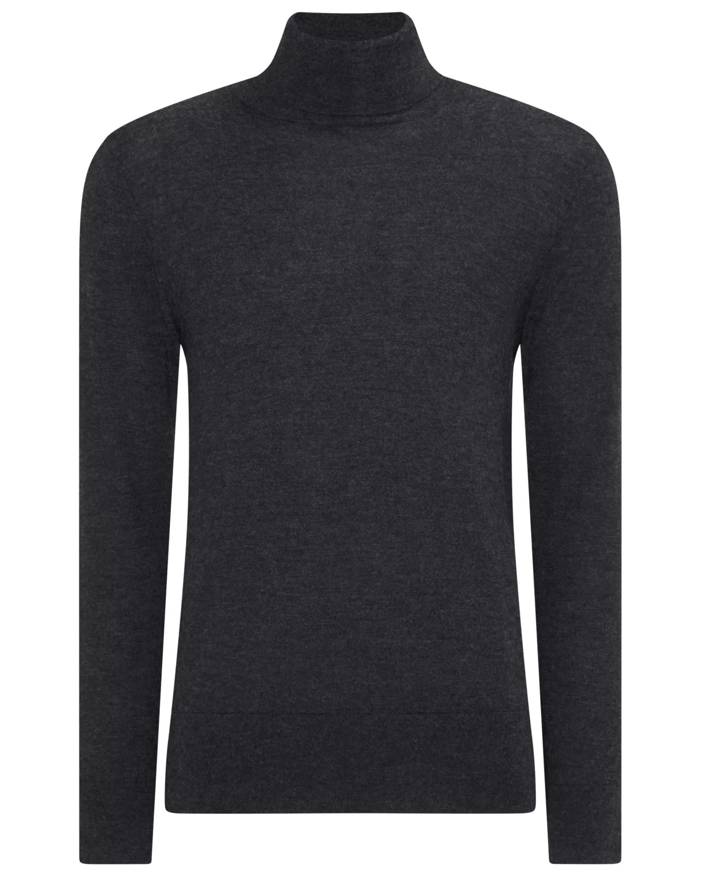 N.Peal Men's Pimlico Fine Gauge Cashmere Turtle Neck Sweater* Dark Grey | Turtle Necks