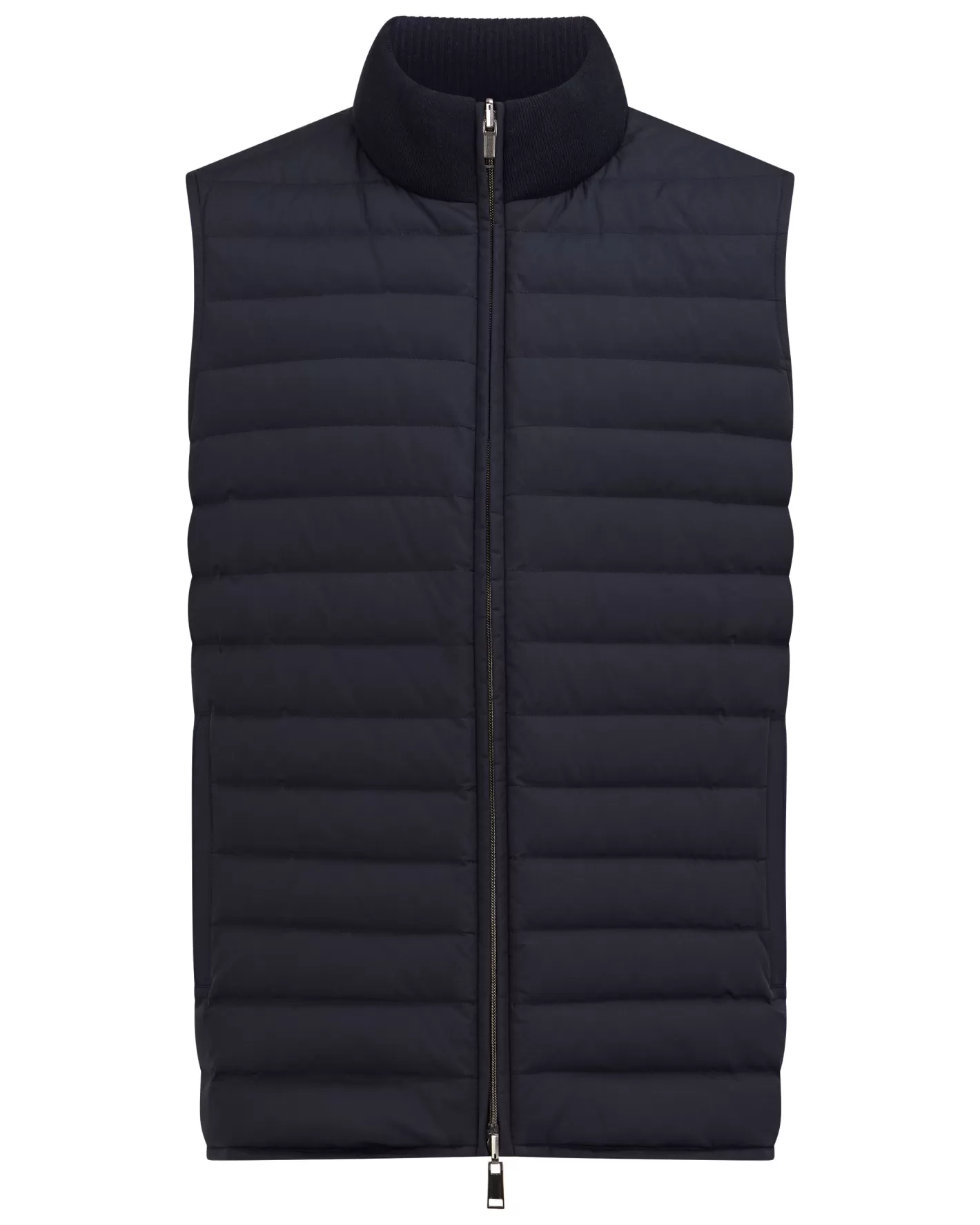 N.Peal Men's Reversible Cotton Blend Gilet*Women Navy | Navy