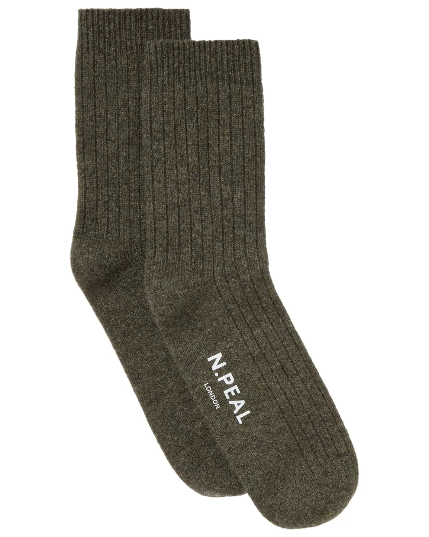 N.Peal Men's Rib Cashmere House Socks* Homeware | Socks & Slippers