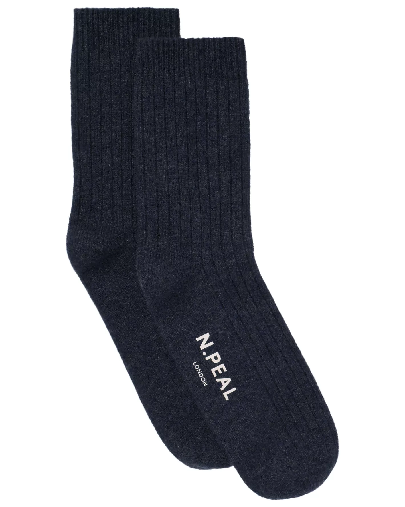 N.Peal Men's Rib Cashmere House Socks* Homeware | Socks & Slippers