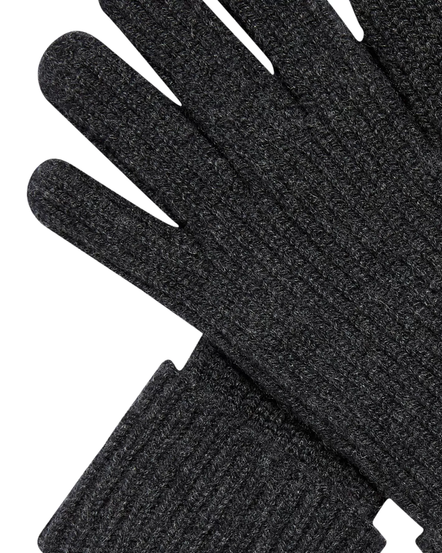 N.Peal Men's Ribbed Cashmere Gloves* Gloves