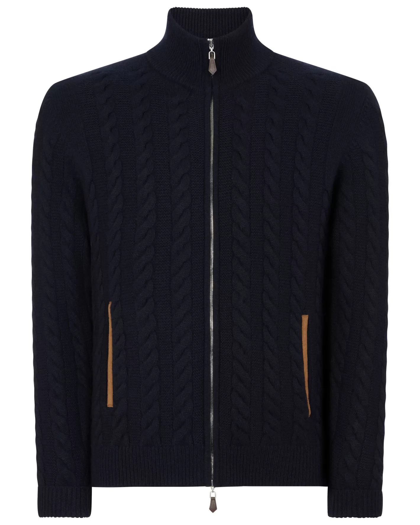 N.Peal Men's Richmond Cable Cashmere Cardigan*Women Blue | Blue