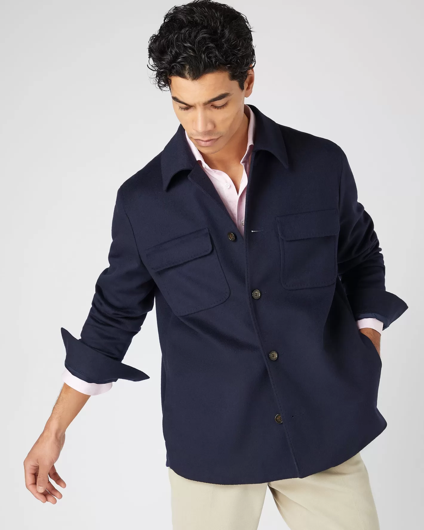 N.Peal Men's Scala Cashmere Overshirt*Women Navy | Navy