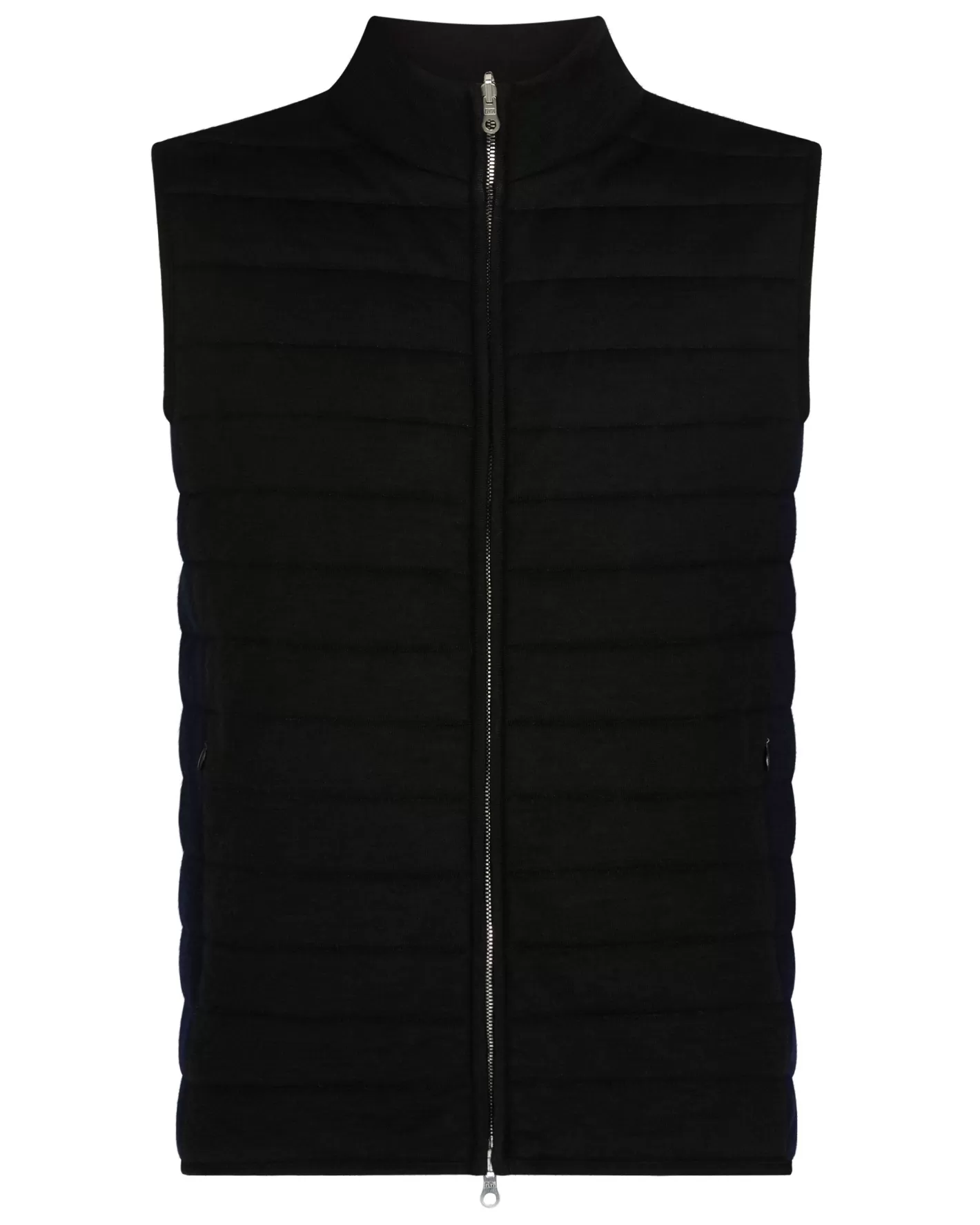 N.Peal Men's Smithfield Fine Gauge Cashmere Padded Gilet*Women Black | Black