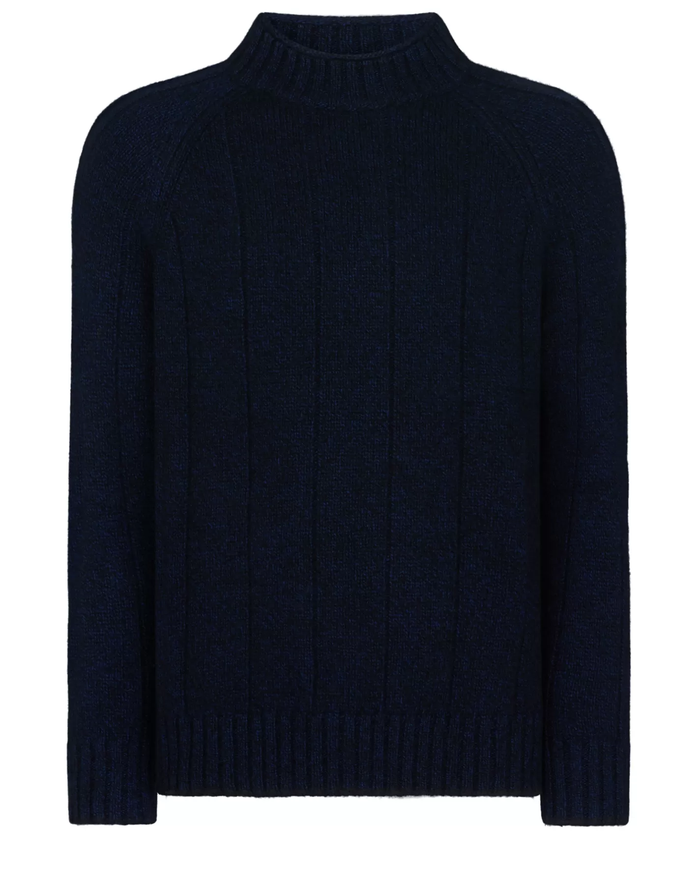 N.Peal Men's Spitalfields Rib Funnel Neck Cashmere Sweater*Women Navy | Navy