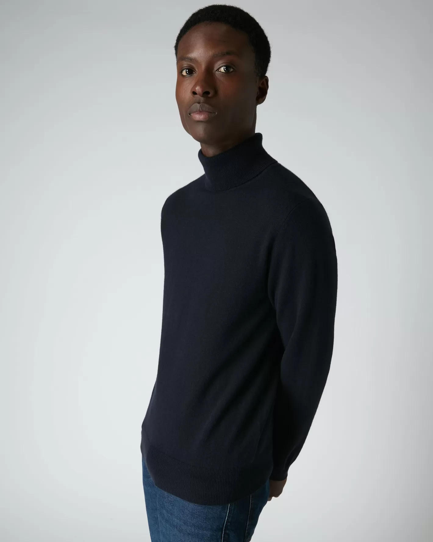 N.Peal Men's Trafalgar Turtle Neck Cashmere Sweater*Women Navy | Navy