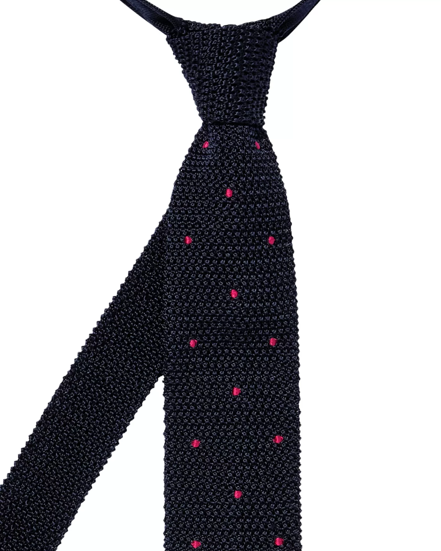 N.Peal Men's Tricot Pois Silk Tie* Ties