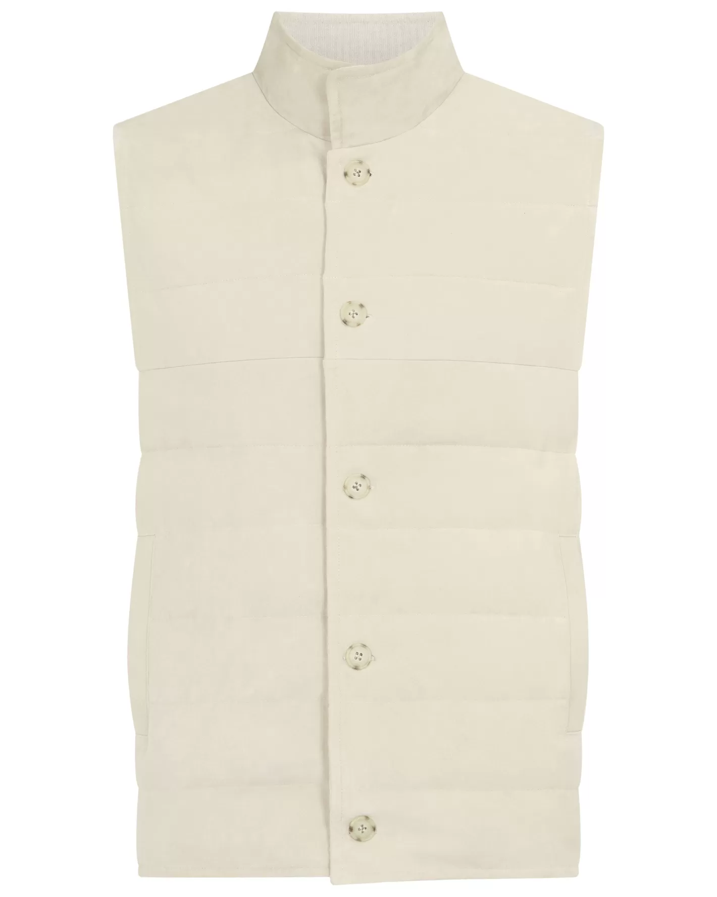 N.Peal Men's Verbier Suede & Cashmere Gilet*Women White | White