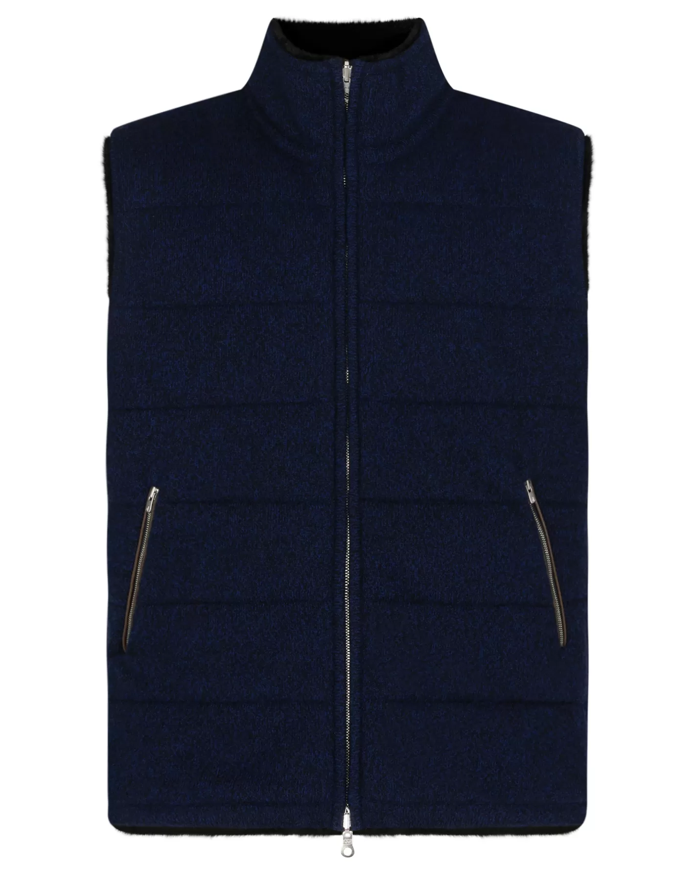 N.Peal Men's Vermont Fur Lined Gilet*Women Navy | Navy