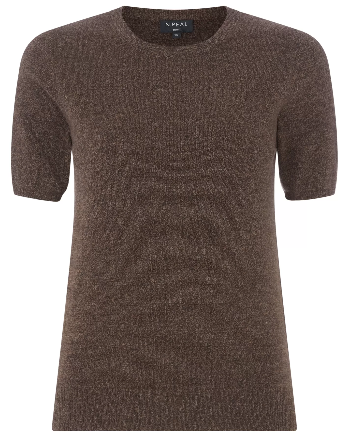 N.Peal 007 Round Neck Cashmere T Shirt*Women Brown | Bond Woman