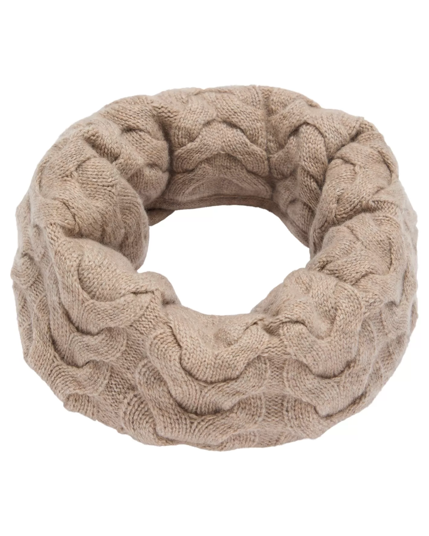 N.Peal Unisex Cable Cashmere Snood*Women Scarves | Cashmere Scarves