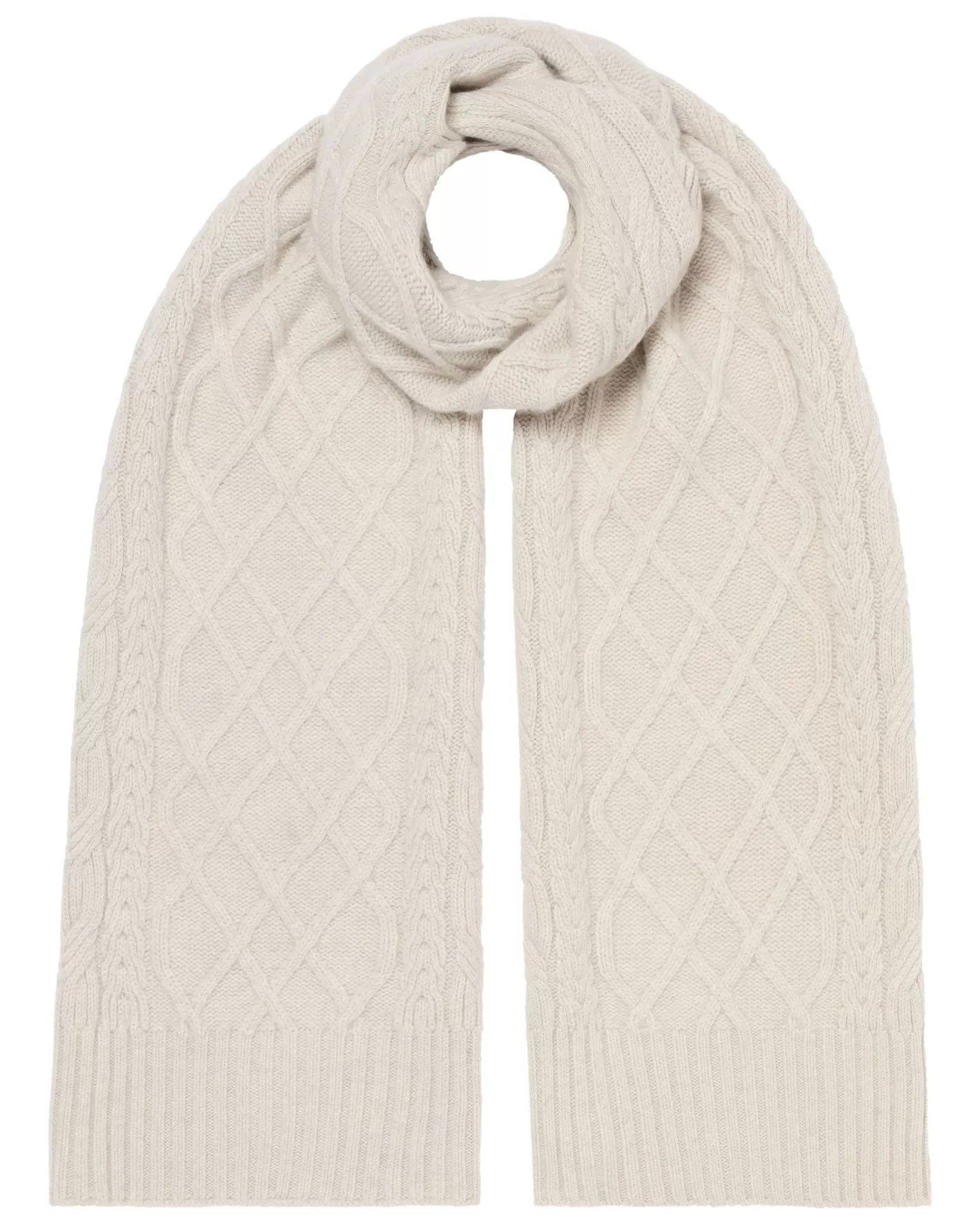 N.Peal Unisex Chunky Cable Cashmere Scarf*Women Scarves | Cashmere Scarves