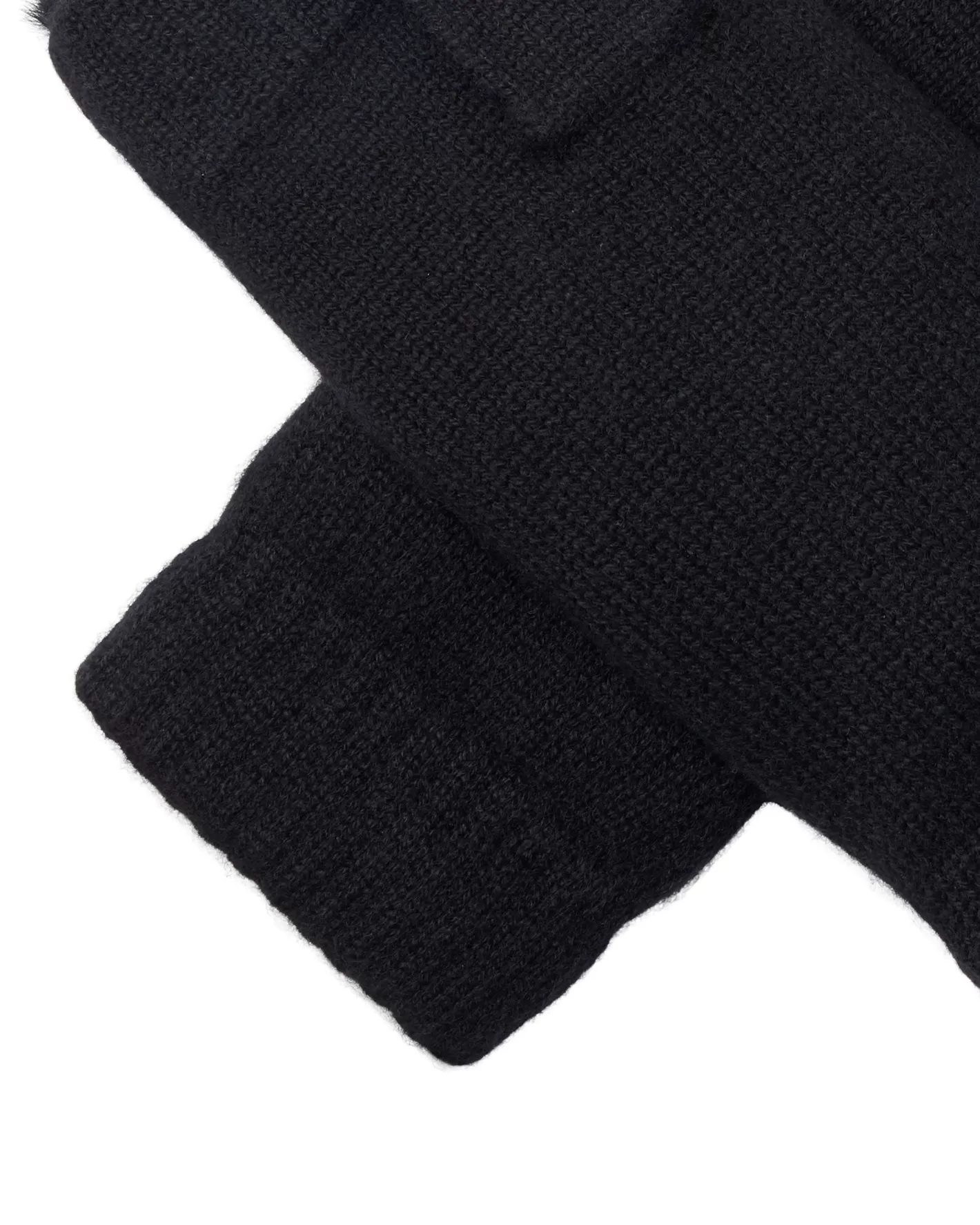 N.Peal Unisex Fur Lined Fingerless Cashmere Gloves*Women Fur Trim Accessories | Gloves