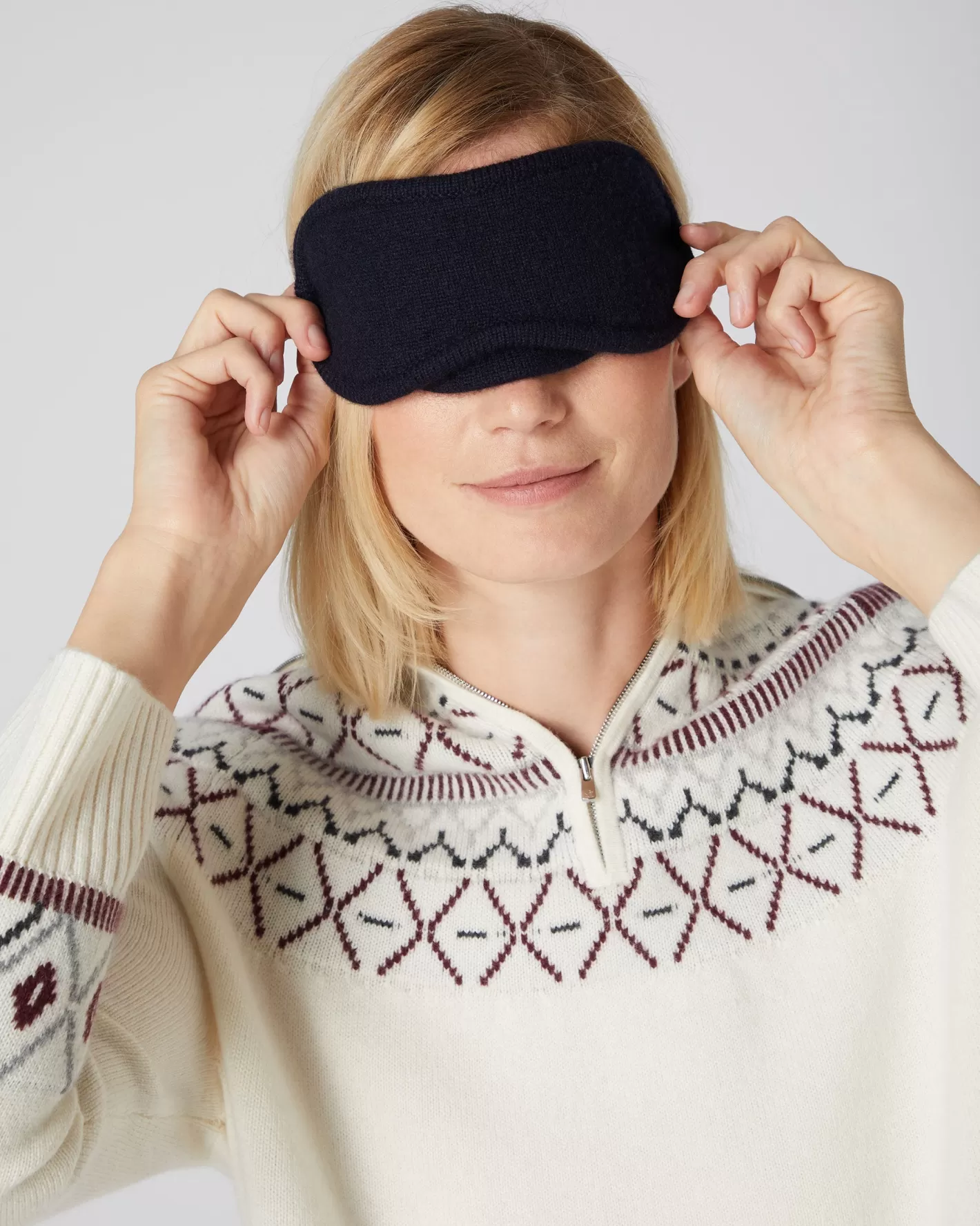 N.Peal Unisex Knitted Cashmere Eye Mask*Women Homeware | Loungewear