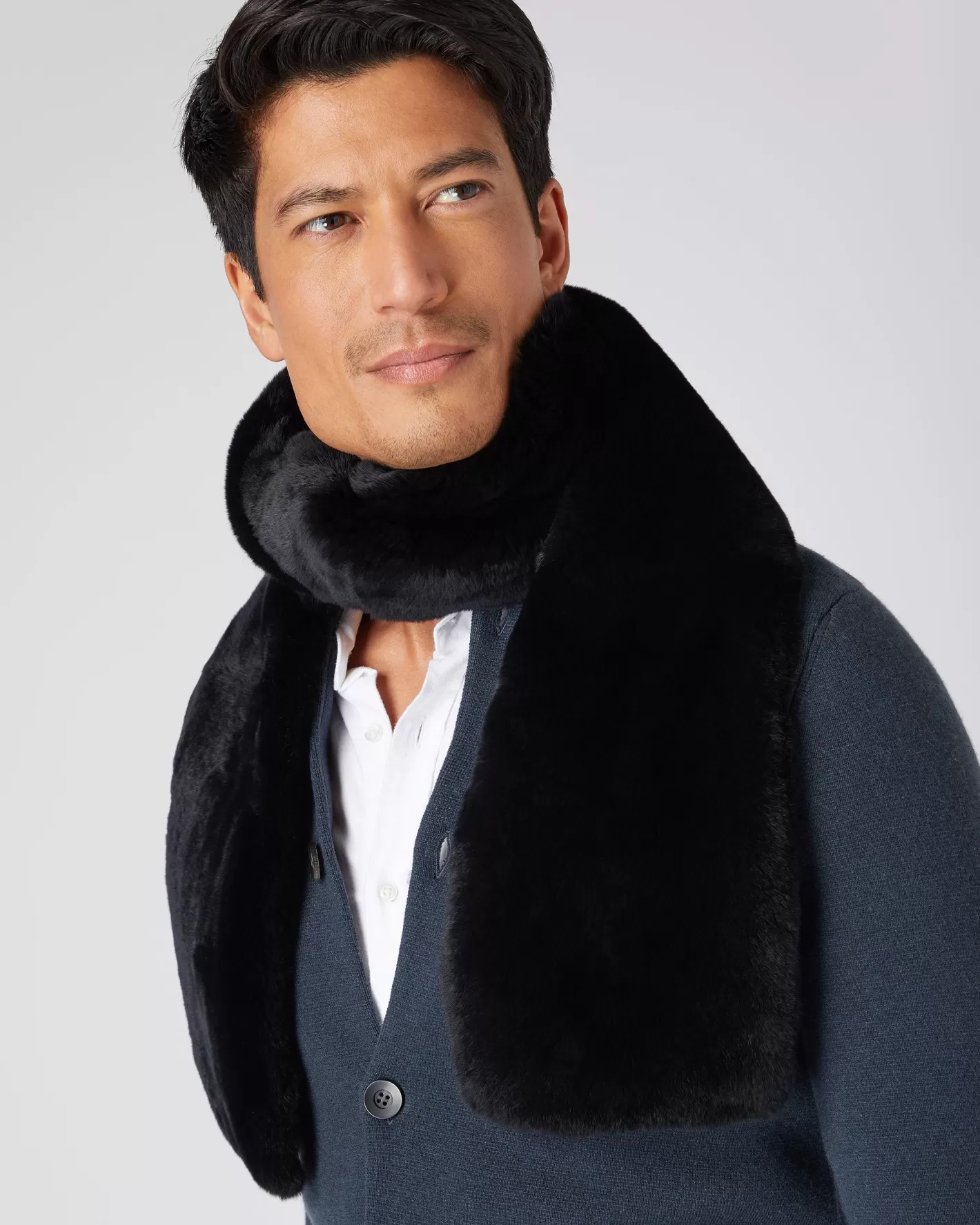 N.Peal Unisex Long Fur Scarf*Women Fur Trim Accessories | Scarves