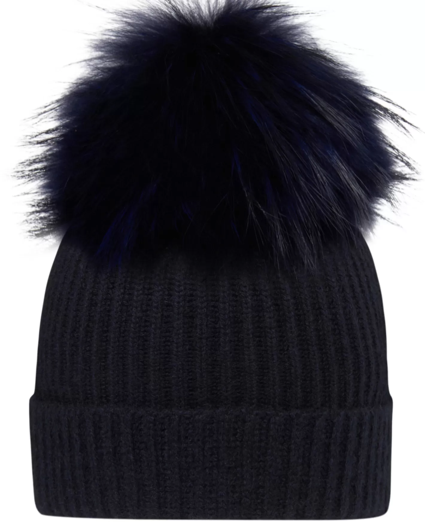 N.Peal Unisex Ribbed Cashmere Hat With Detachable Pom*Women Fur Trim Accessories | Hats