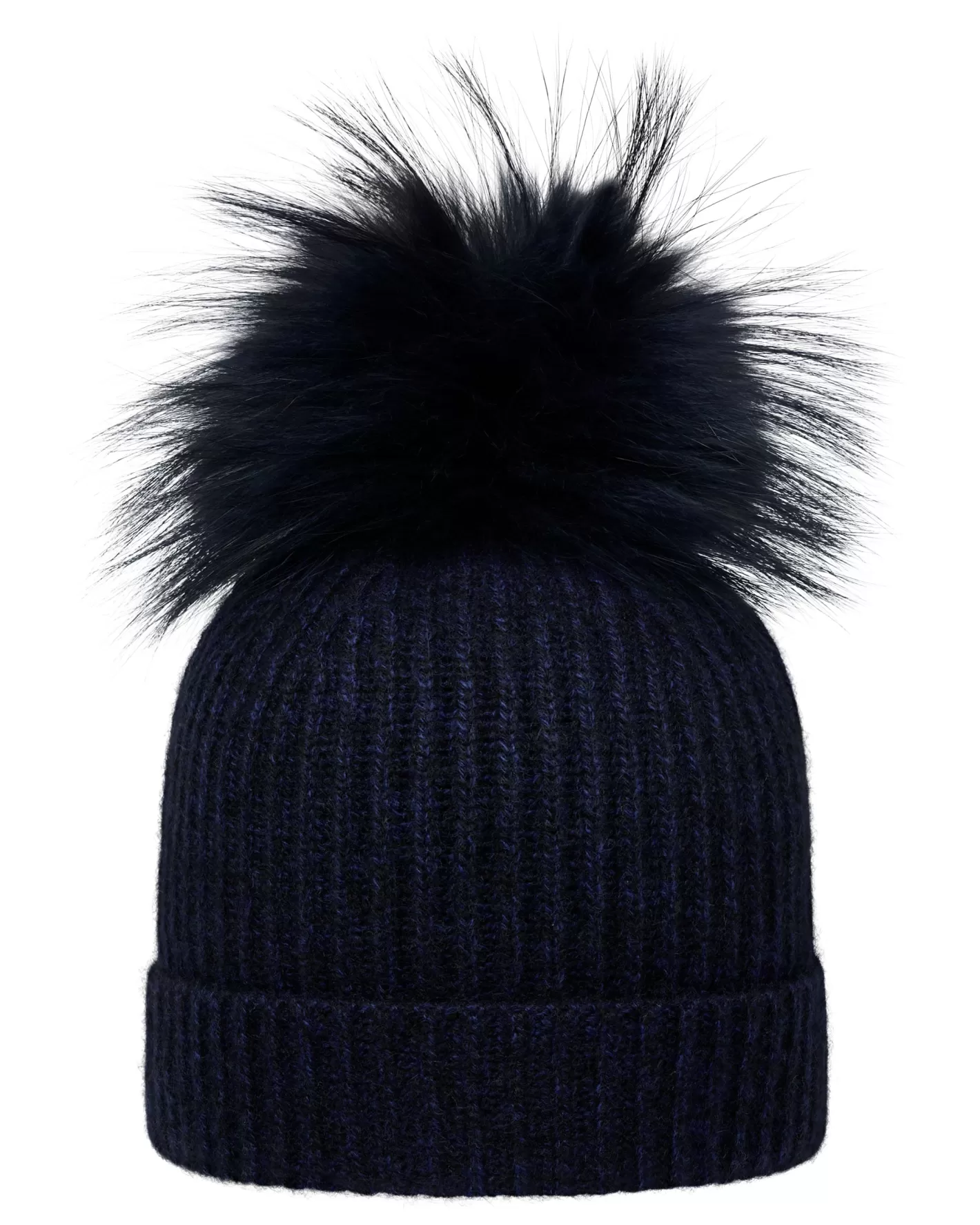 N.Peal Unisex Ribbed Cashmere Hat With Detachable Pom*Women Fur Trim Accessories | Hats